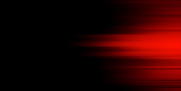 Abstract dark red speed light tail on black background