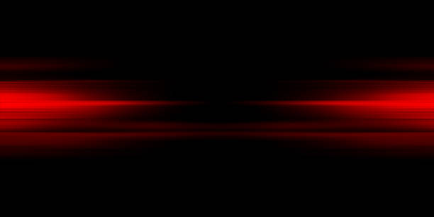Abstract dark red speed light tail on black background