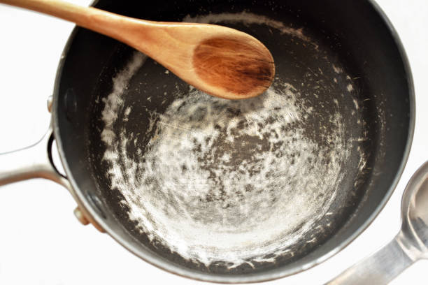 istock Old scratched non-stick saucepan. 1700191095