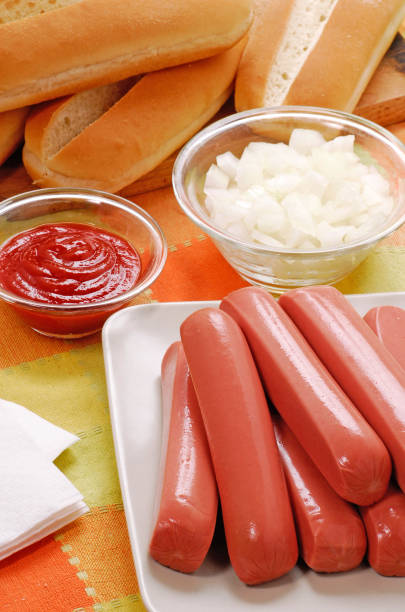 istock Hot dog sausages. 1700212430