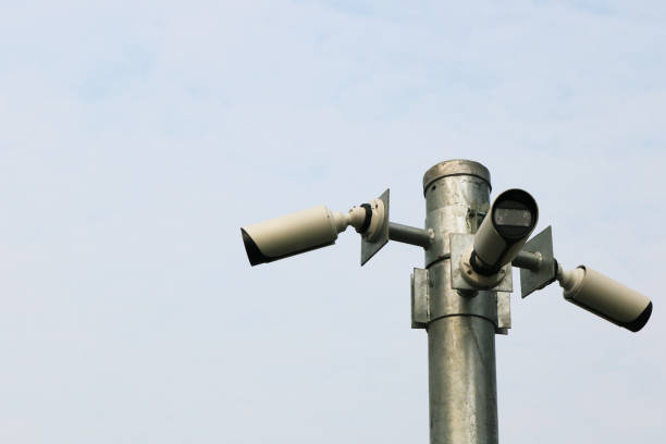 istock CCTV camera outdoor installed on galvanized steel high mast. 1700228527