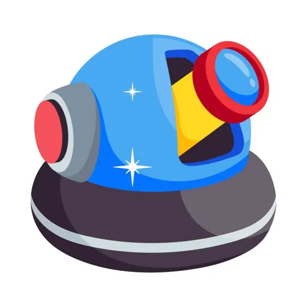 Vector illustration of Observatory center vector colorful stickers Icon Design illustration. EPS 10 File