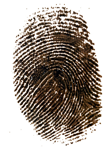A fingerprint... altered from the original... with a clipping path ready to be pasted.