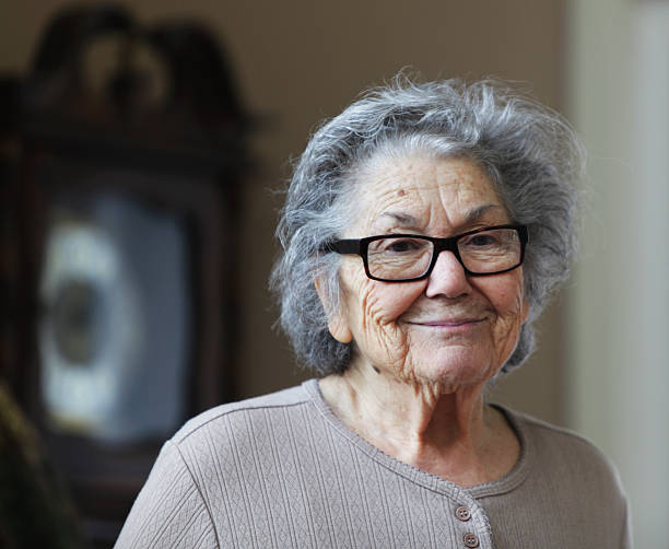 Sad Smile Senior Woman