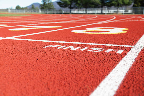 istock Beyond the Finish Line on Red Running Race Track 170024840
