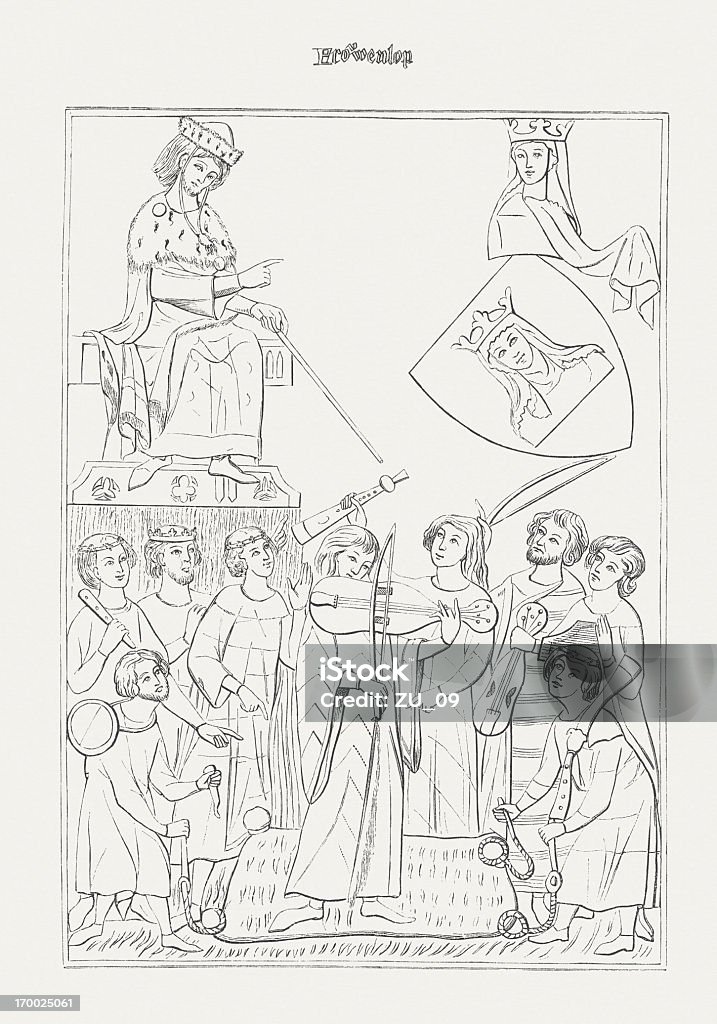 Henry of Meissen - Lizenzfrei Asiatischer Holzschnitt Stock-Illustration
