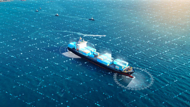 istock AI technology. Global Logistics international delivery concept, World map logistic and supply chain network distribution container Ship running for export import to customs cean concept isometric 1700264975