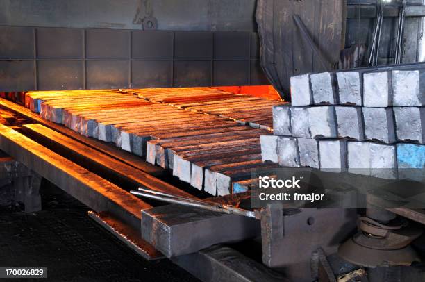 Intake Of Metal On A Melting Furnace Stock Photo - Download Image Now - Block Shape, Heat - Temperature, Metal
