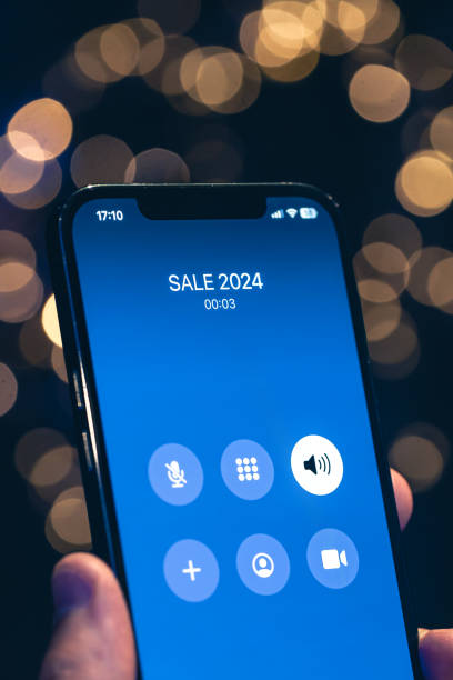 istock Incoming call screen from Sale 2024, close up. 1700283349