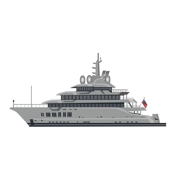 Vector illustration of Yacht