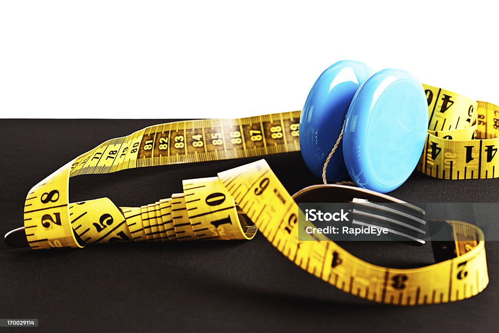 yo-yo o on-off dieta non potrà certo migliorare le misure - Foto stock royalty-free di Acciaio inossidabile