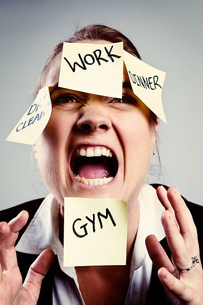 istock It's too much; I can't cope! Angry, overwhelmed human noticeboard 170029898