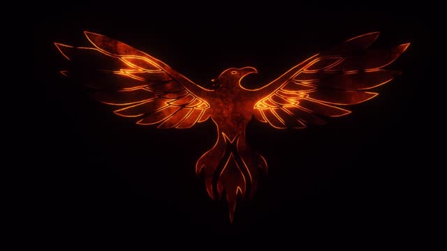 Phoenix Eagle Animated Logo - Loop Graphic Element