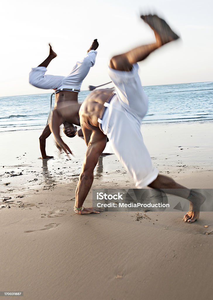 Capoeira na praia - Royalty-free Capoeira Foto de stock