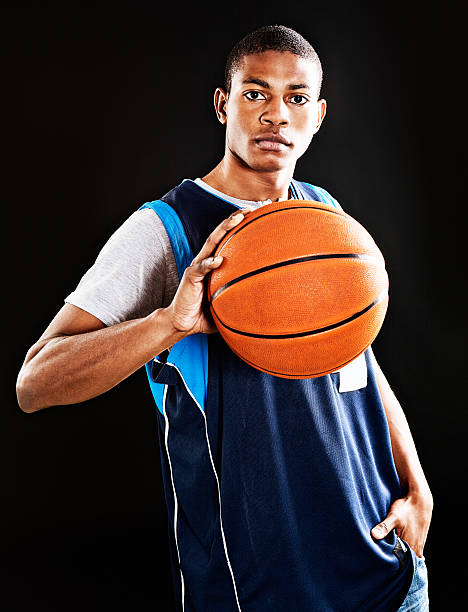 istock Handsome basketball player challenges you to a game 170032113