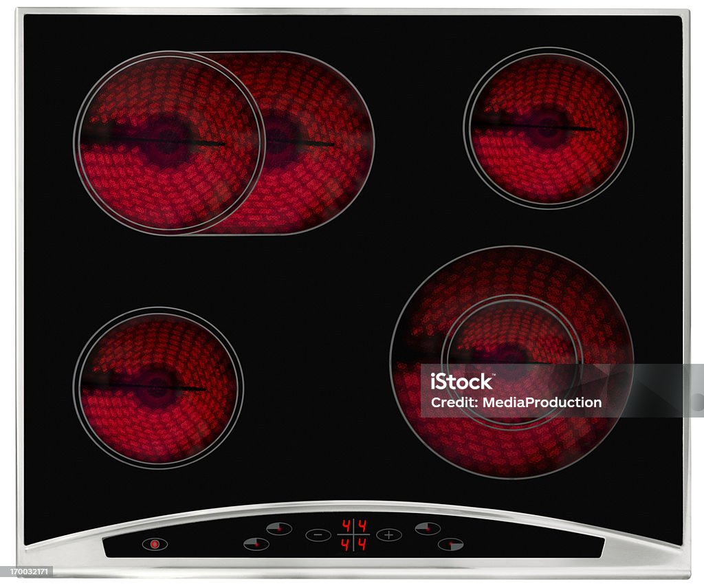 Hot electric hob - Foto stock royalty-free di Piano cottura in vetroceramica