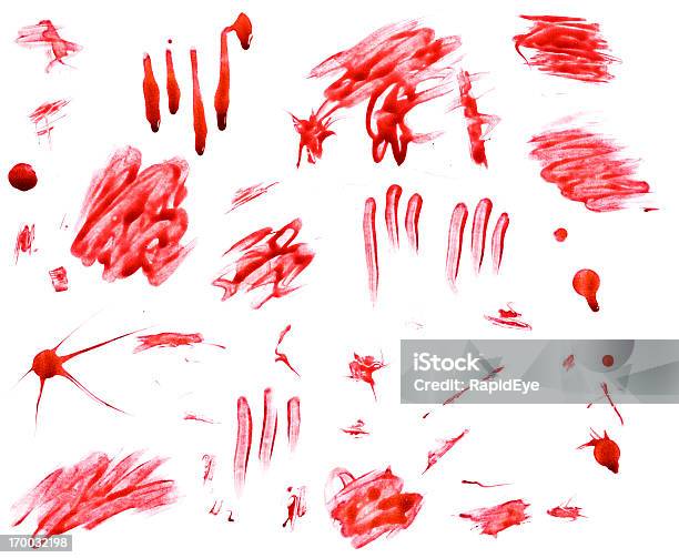 Abstract Ibis Pintar Con Los Dedos Realizado En Lo Que Sasemeja La Sangre Foto de stock y más banco de imágenes de Sangre