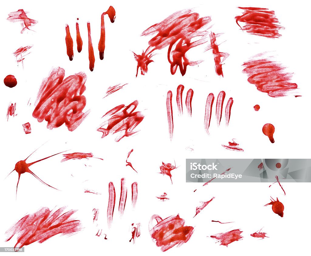 Abstrait rouge écarlate Peinture au doigt fait de ce qui ressemble à du sang ! - Photo de Sang libre de droits