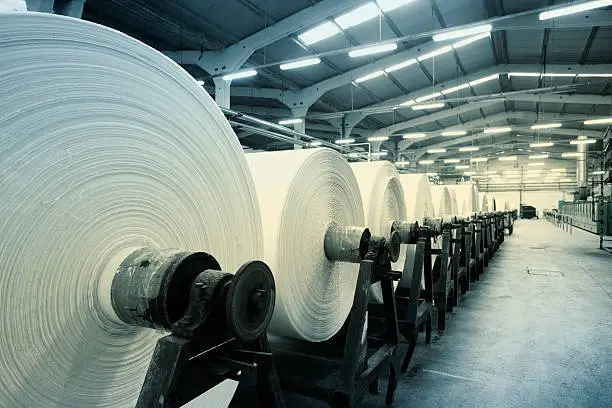 View of a textile factory.