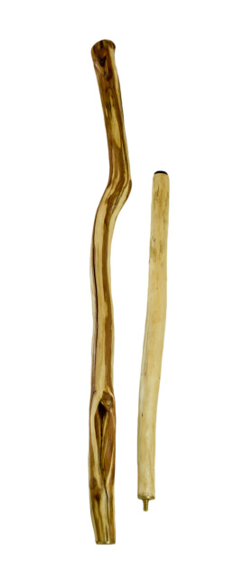 This two piece diamond willow walking stick is made to fit into luggage.... and screws together. 