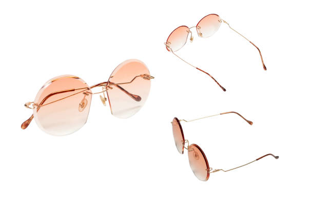 istock Round summer sunglasses isolated on a white background. 1700345875