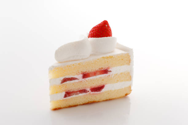 Delicious-looking shortcake topped with fresh strawberries