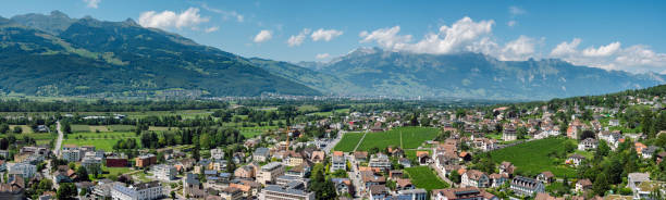 Vaduz,  Liechtenstein panoramic summer view