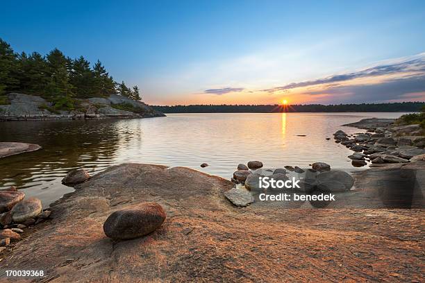 Sunset Lake Landscape Stock Photo - Download Image Now - Lake, Ontario - Canada, Canada