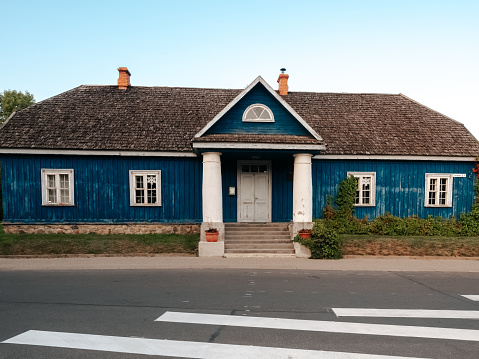 Trakai, Lithuania - 09 09 2023: The old post office building in Trakai