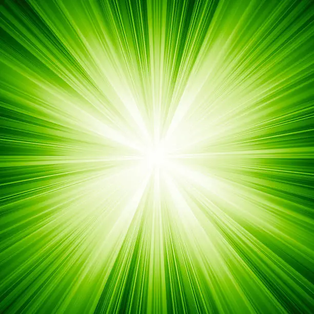 Photo of A green background with white light