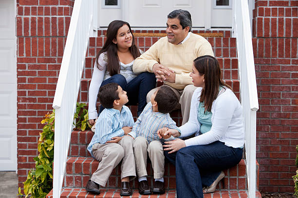 istock Latin family of five 170042165