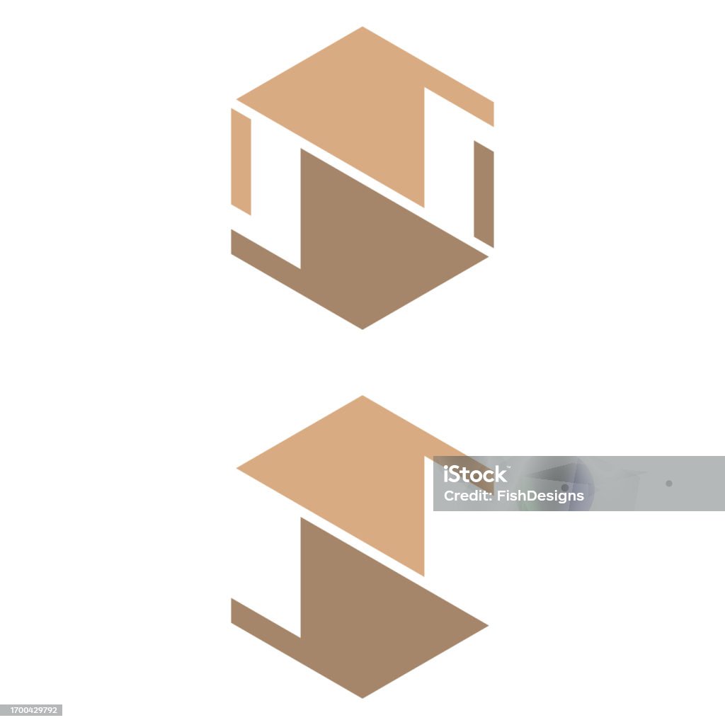 Icon Using Initials Initials 26 Stock Illustration - Download Image Now - Brown, Design ...