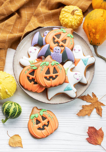 istock Multicolored Halloween homemade cookies 1700437930