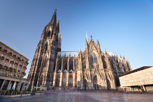 The famous Cologne Cathedral. Long exposure shot to blur all people.