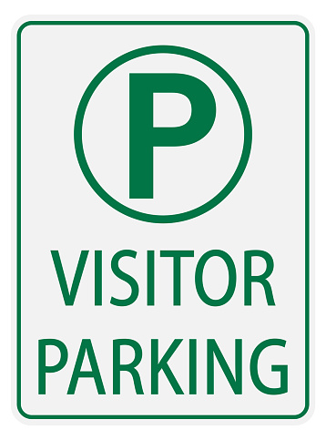 Visitor Parking Sign. Visitor Parking Sign, Icon, Label, Vector, Symbol