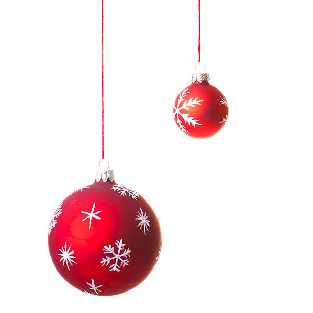 Christmas balls, isolated on white