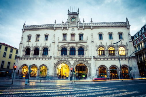 Rossio Central Station in Lisbon, Portugal.