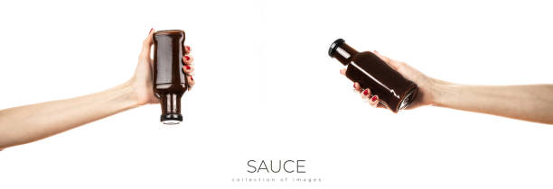 istock Bottle with sauce isolated on white background. 1700507167
