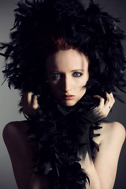 istock Fashion beauty with feathers 170052066
