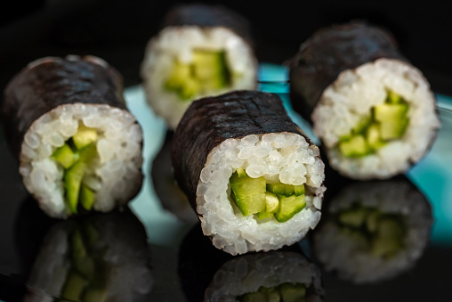 Sushi menu. Japanese food concept.
