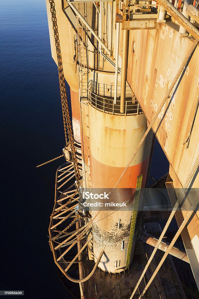 oil rig-Plattform Spalte am Meer - Lizenzfrei Arbeitsstätten Stock-Foto