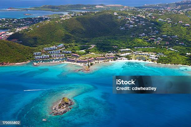 Veduta Aerea Di Zaffiro Bay St Thomas Isole Vergini Americane - Fotografie stock e altre immagini di Acqua