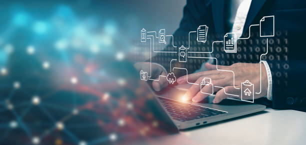 istock Enhance business efficiency with cloud computing and online security, strategic planning and data analysis for business growth, digital transformation, automating processes for improved performance. 1700562752