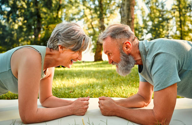 istock Sporty active seniors 1700574799