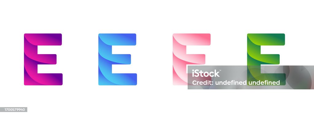 Evariant Logo Versatile Letter E Logo Gradient Variations For Modern Designs Stock ...
