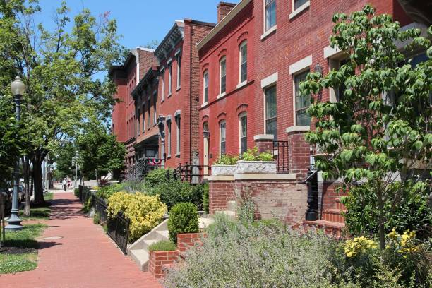 istock Brick townhouses in Washington DC 1700584169