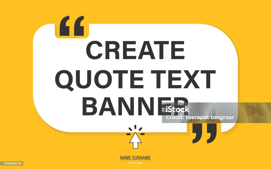 Text Quote Design Quote Design Template Stock Illustration - Download Image Now ...