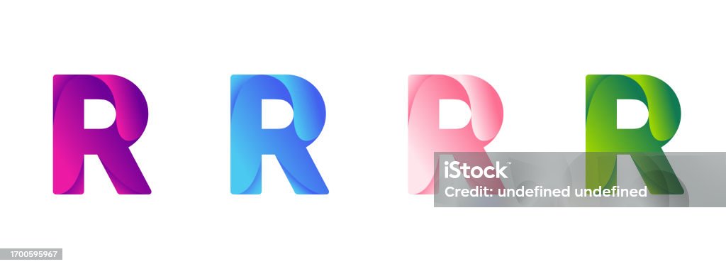 Versatile Letter R Logo Gradient Variations For Modern Designs Stock ...