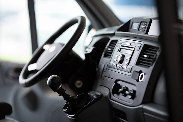 interior photo of a new van from the passenger angle