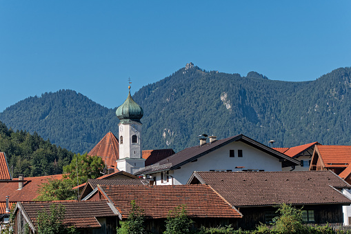 The parish church St Clemens in the Bavarian village Eschenlohe